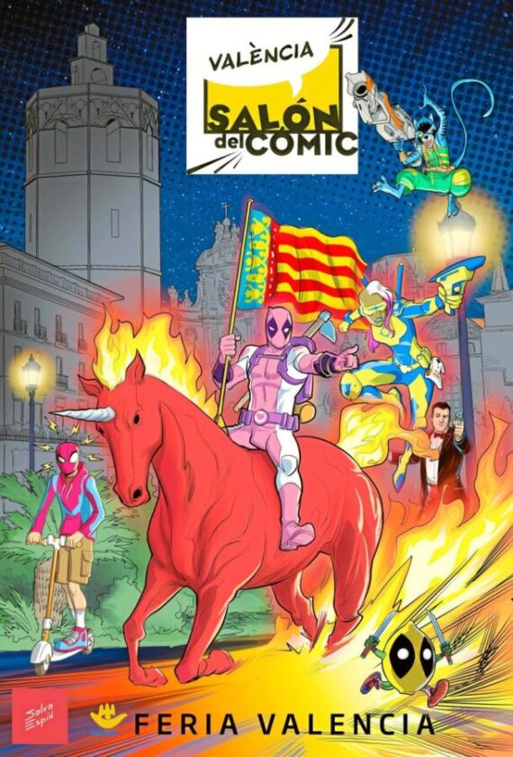 Cartel promocional salon del comic de valencia de Salva Espín