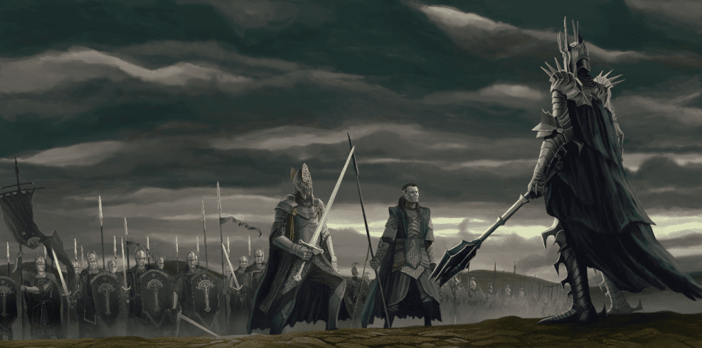 Gil-Galad y Elendil contra Sauron
