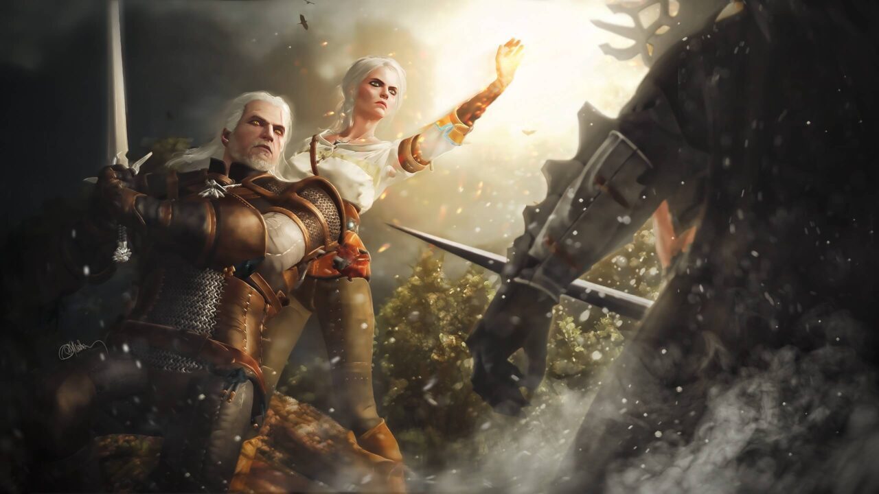 Geralt de Rivia como miembro de la cacería salvaje