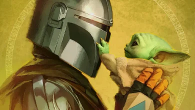Grogu es Mandaloriano y jedi en este brutal fan art de Star Wars