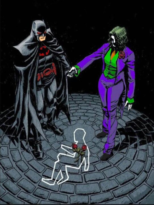 Batman y Joker del universo Flashpoint