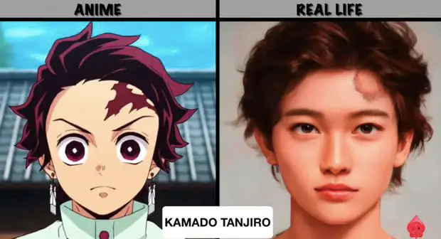 Así serían los protagonistas de Kimetsu no Yaiba en la vida real según una IA